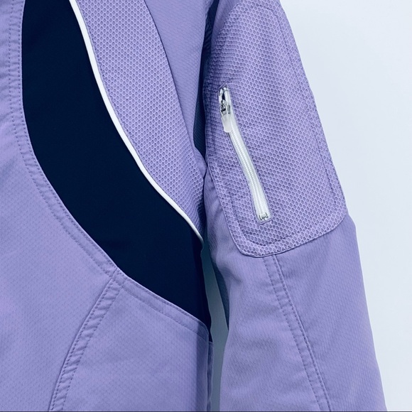 Nike Women's Fit Dry Size Medium Purple & White Mesh Lined Full Zip Jacket - Picture 6 of 11